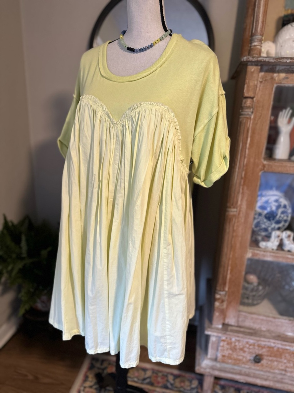 Free People Catalina Mini Dress in Neon Lime - Picture 8 of 8
